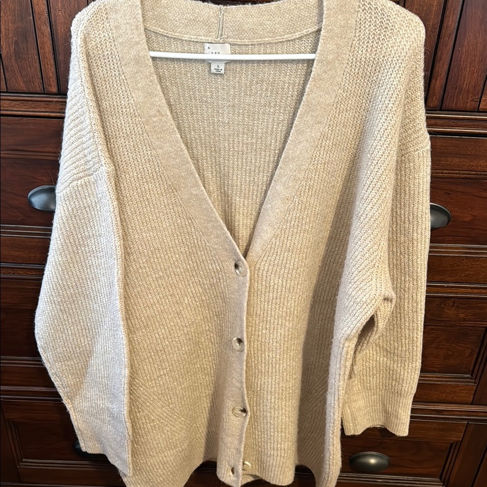 Cozy Beige Cardigan Sweater